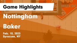 Nottingham  vs Baker  Game Highlights - Feb. 10, 2023