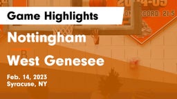 Nottingham  vs West Genesee  Game Highlights - Feb. 14, 2023