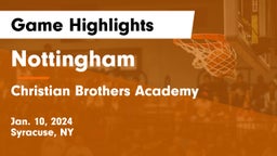 Nottingham  vs Christian Brothers Academy  Game Highlights - Jan. 10, 2024