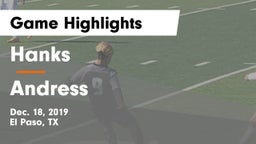 Hanks  vs Andress  Game Highlights - Dec. 18, 2019