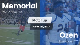 Matchup: Memorial  vs. Ozen  2017