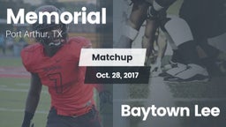 Matchup: Memorial  vs. Baytown Lee 2017