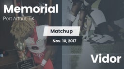 Matchup: Memorial  vs. Vidor 2017