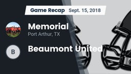 Recap: Memorial  vs. Beaumont United 2018