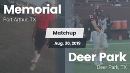 Matchup: Memorial  vs. Deer Park  2019
