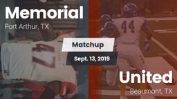 Matchup: Memorial  vs. United  2019