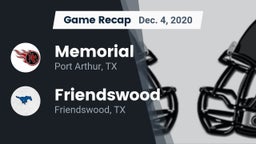 Recap: Memorial  vs. Friendswood  2020