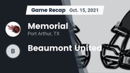 Recap: Memorial  vs. Beaumont United 2021