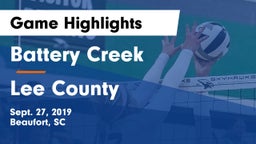 Battery Creek  vs Lee County Game Highlights - Sept. 27, 2019