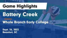 Battery Creek  vs Whale Branch Early College  Game Highlights - Sept. 26, 2022