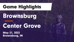 Brownsburg  vs Center Grove  Game Highlights - May 21, 2022