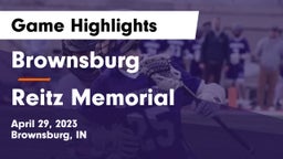 Brownsburg  vs Reitz Memorial  Game Highlights - April 29, 2023