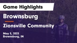 Brownsburg  vs Zionsville Community  Game Highlights - May 5, 2023