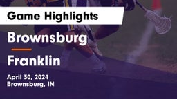 Brownsburg  vs Franklin  Game Highlights - April 30, 2024