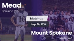 Matchup: Mead  vs. Mount Spokane  2016