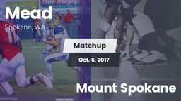Matchup: Mead  vs. Mount Spokane 2017