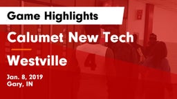 Calumet New Tech  vs Westville  Game Highlights - Jan. 8, 2019