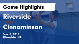 Riverside  vs Cinnaminson  Game Highlights - Jan. 6, 2018