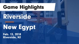 Riverside  vs New Egypt  Game Highlights - Feb. 13, 2018