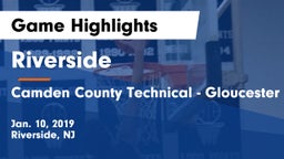 Riverside  vs Camden County Technical - Gloucester Township Game Highlights - Jan. 10, 2019