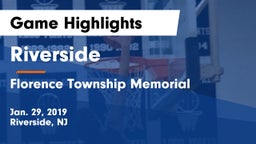 Riverside  vs Florence Township Memorial  Game Highlights - Jan. 29, 2019