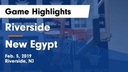 Riverside  vs New Egypt  Game Highlights - Feb. 5, 2019