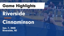 Riverside  vs Cinnaminson  Game Highlights - Jan. 7, 2020