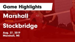 Marshall  vs Stockbridge Game Highlights - Aug. 27, 2019