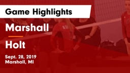 Marshall  vs Holt  Game Highlights - Sept. 28, 2019