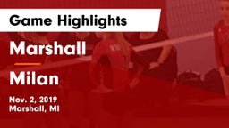 Marshall  vs Milan Game Highlights - Nov. 2, 2019
