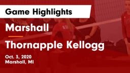 Marshall  vs Thornapple Kellogg  Game Highlights - Oct. 3, 2020