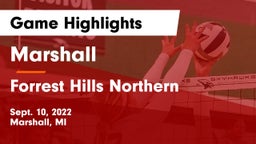 Marshall  vs Forrest Hills Northern Game Highlights - Sept. 10, 2022