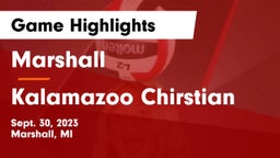 Marshall  vs Kalamazoo Chirstian Game Highlights - Sept. 30, 2023