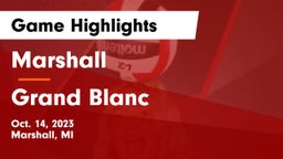 Marshall  vs Grand Blanc Game Highlights - Oct. 14, 2023