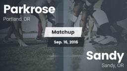 Matchup: Parkrose  vs. Sandy  2016