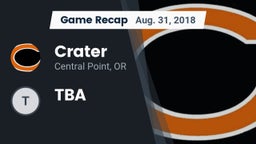 Recap: Crater  vs. TBA 2018