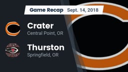 Recap: Crater  vs. Thurston  2018