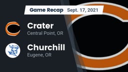 Recap: Crater  vs. Churchill  2021