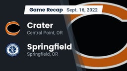 Recap: Crater  vs. Springfield  2022