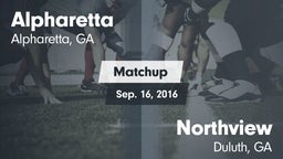 Matchup: Alpharetta High vs. Northview  2016