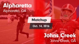 Matchup: Alpharetta High vs. Johns Creek  2016