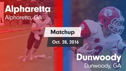Matchup: Alpharetta High vs. Dunwoody  2016