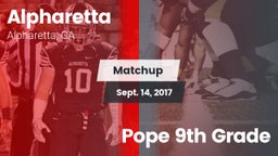 Matchup: Alpharetta High vs. Pope 9th Grade 2017