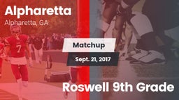 Matchup: Alpharetta High vs. Roswell 9th Grade 2017