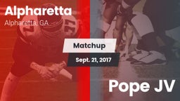 Matchup: Alpharetta High vs. Pope JV 2017