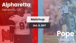 Matchup: Alpharetta High vs. Pope  2017