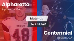 Matchup: Alpharetta High vs. Centennial  2018