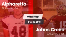 Matchup: Alpharetta High vs. Johns Creek  2018