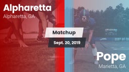Matchup: Alpharetta High vs. Pope  2019