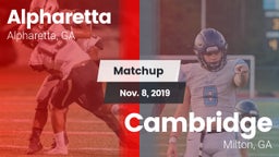 Matchup: Alpharetta High vs. Cambridge  2019